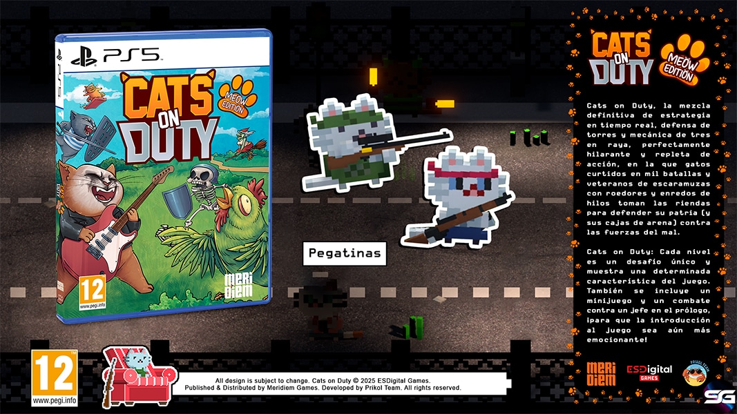 Meridiem anuncia la edición física de Cats on Duty para PlayStation 5  