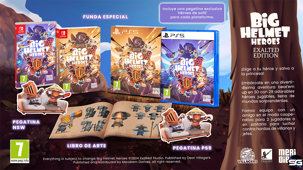 Meridiem anuncia la edición física de Big Helmet Heroes para PlayStation 5 y Nintendo Switch  