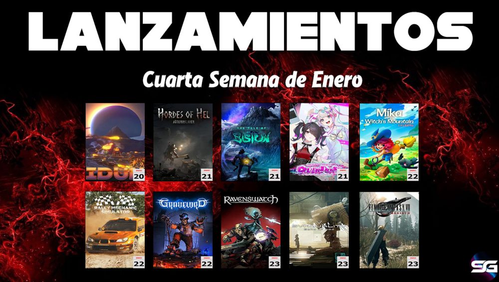 Lanzamientos 4ª Semana Enero 