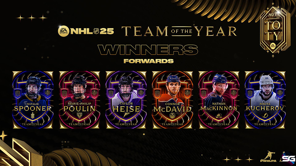 EA SPORTS NHL 25 anuncia los delanteros del Team of the Year 