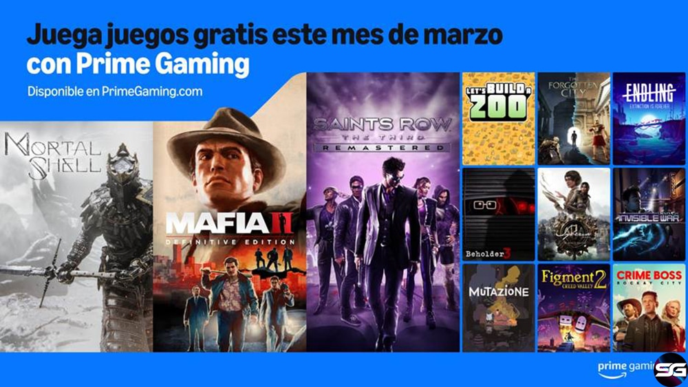 Actualización de contenidos de marzo de Prime Gaming 